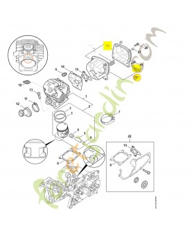 Silencieux ms-462 1142-140-0600. Pièce détachée Stihl / Vicking
