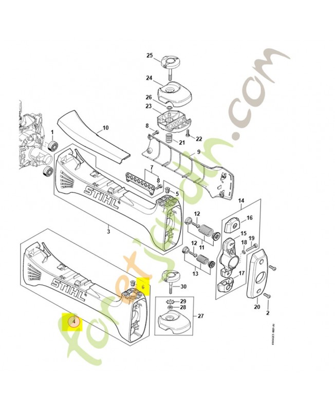 Carter anti-vibration 4148-790-0901. Pièce de rechange Sithl / Vicking
