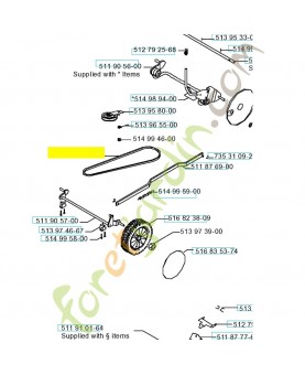 Courroie husqvarna 589534801. Pièce détachée Husqvarna