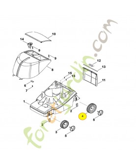 Roue ar. ma 350 6310-704-0805. Pièce de rechange Sithl / Vicking