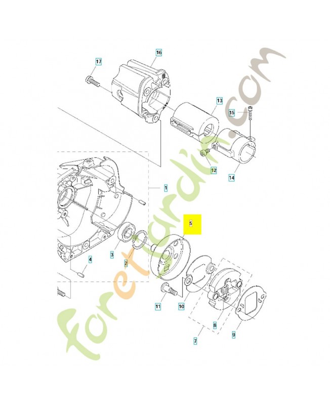 Cloche d embrayage 537352901- Pièce de détachée Husqvarna 537352901