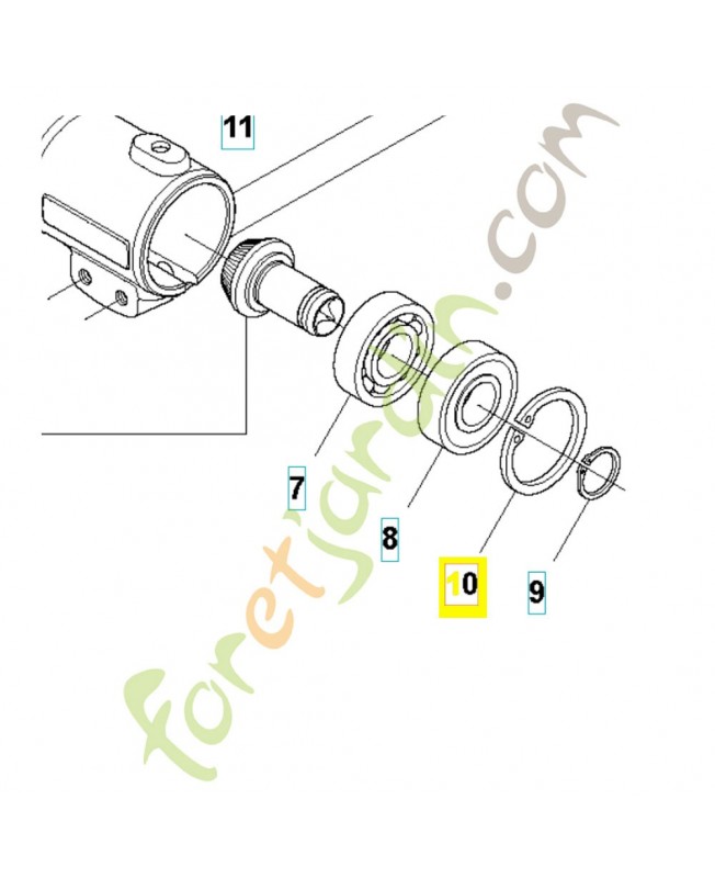 Circlips 735312800. Pièce de rechange Husqvarna