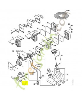Bride intermédiaire 4137-121-1600. Pièce de rechange Sithl / Vicking