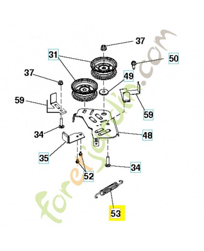 Ressort 585049101. Pièce de rechange Husqvarna référence 585049101