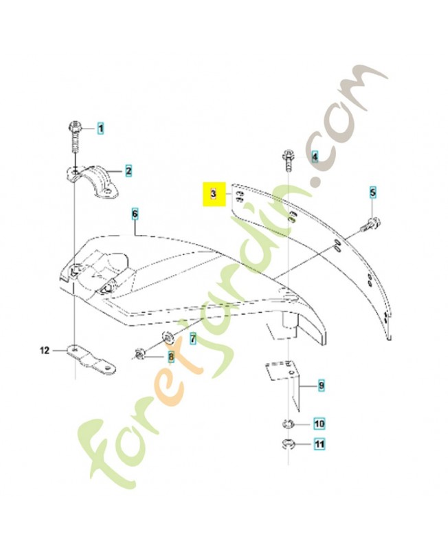 Protecteur 531007706. Pièce de rechange Husqvarna