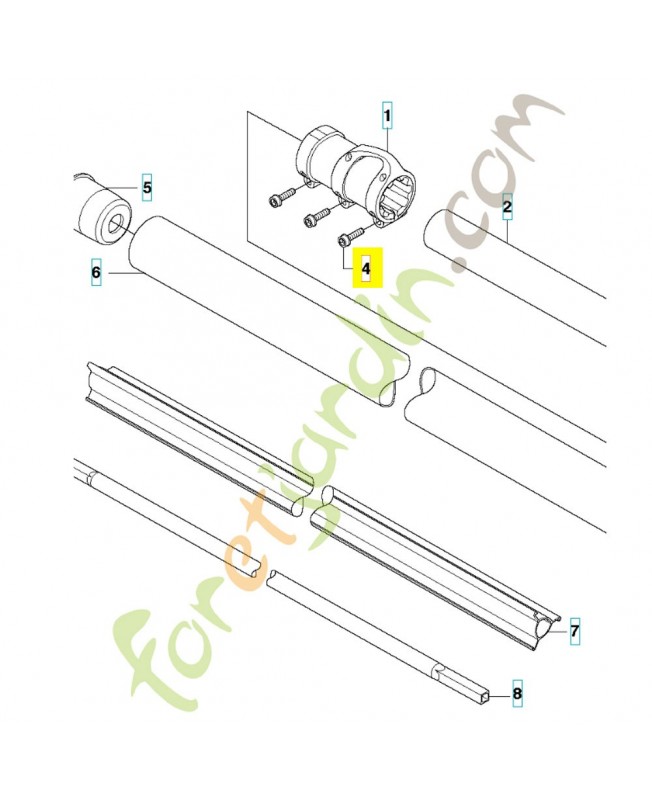 Vis 544254001. Pièce de rechange Husqvarna