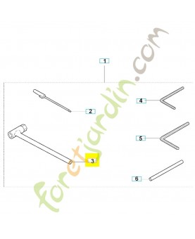 Cle 502114603. Pièce de rechange Husqvarna
