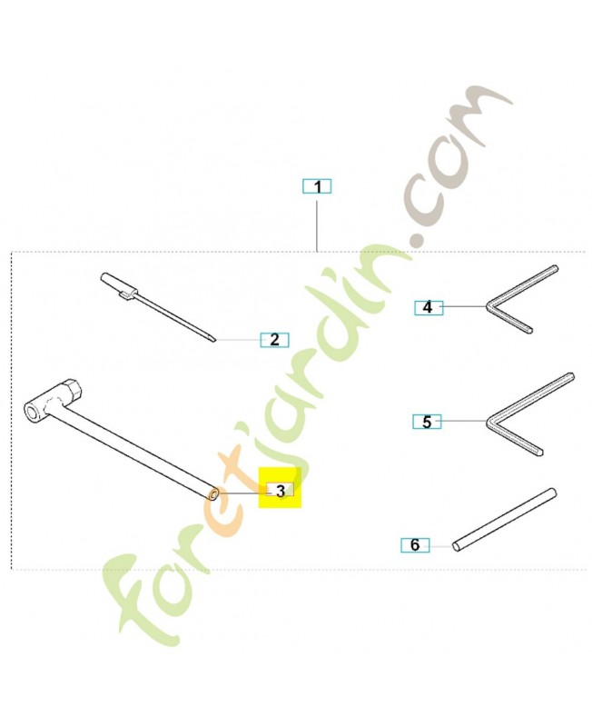 Cle 502114603. Pièce de rechange Husqvarna Cle 502114603. Pièce de rechange Husqvarna