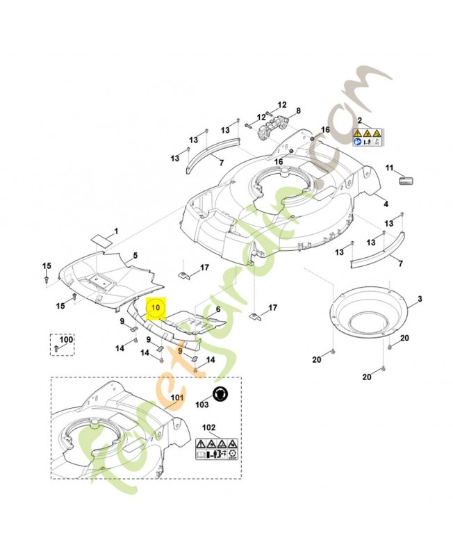 Pare chocs 6383-766-0200. Pièce de rechange Sithl / Vicking