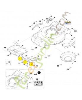 Support en tôle 6383-763-5400. Pièce de rechange Sithl / Vicking