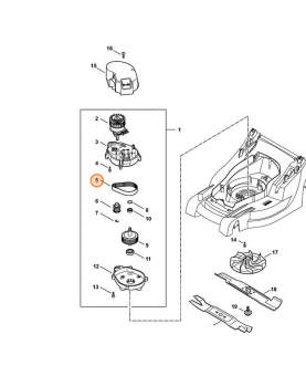 Courroie crantée Stihl ref. 6338-764-0901 Remplace référence 63387640900