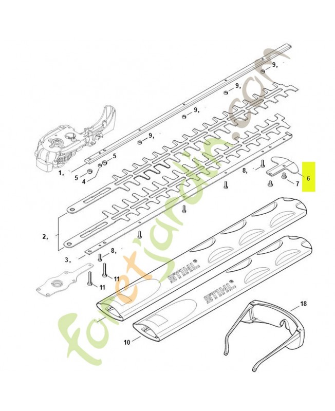 Piece protection stihl réf : 6460-792-9001
