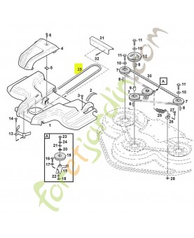 Courroie tracteur/plateau