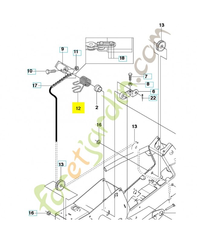 Ressort 506916801. Pièce de rechange Husqvarna