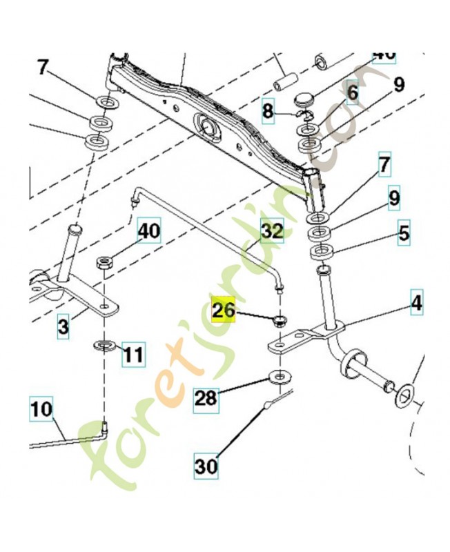 Bague barre de liaison 532126847. Pièce de rechange Husqvarna