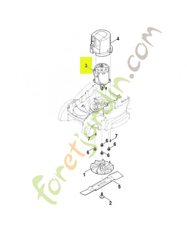 Moteur électrique Stihl réf 6320-600-0205 - Pièce détachée Stihl / Vicking