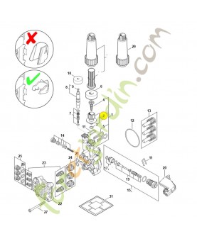 Pièce de raccordement. 4950-790-7100 Pièce détachée Stihl / Vicking