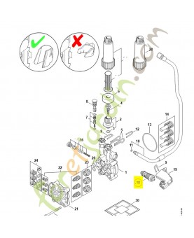 Piston distributeur 4950-510-0304. Pièce détachée Stihl / Vicking
