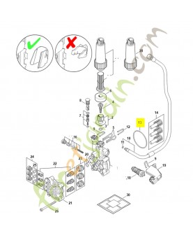 Joint torique n74x2-nbr90 9645-948-8525. Pièce détachée Stihl / Vicking
