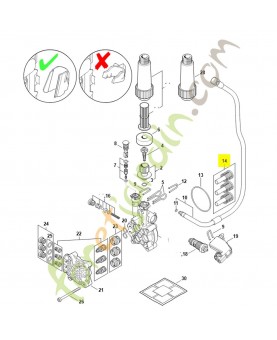 Jeu de pistons 4950-760-7001. Pièce détachée Stihl / Vicking