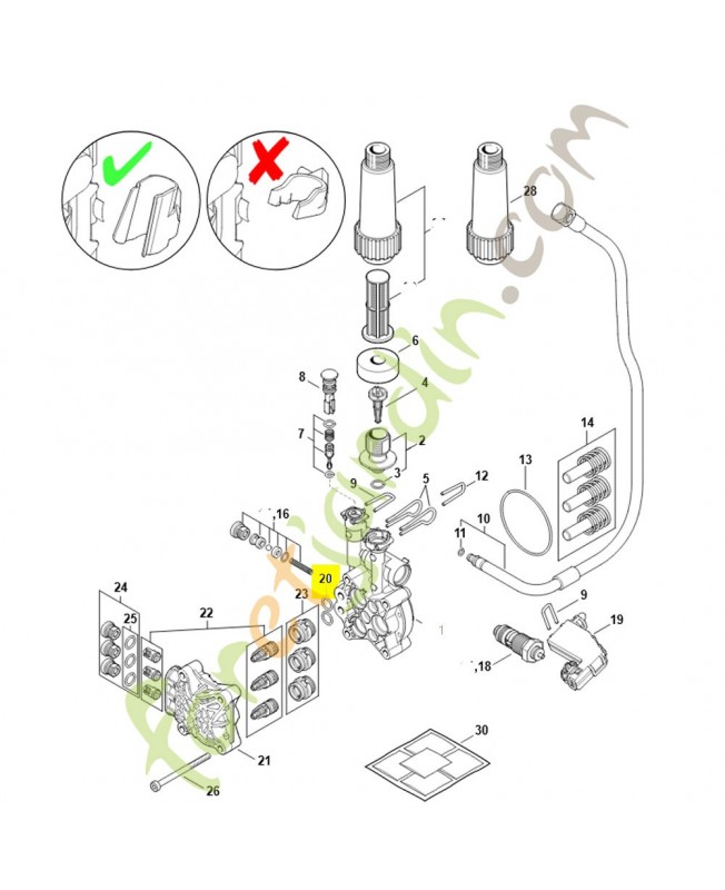 Jeu de joint torique n12x2-nbr70 4950-007-0801. Pièce détachée Stihl / Vicking