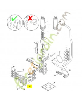 Bloc de soupapes 4950-701-1200. Pièce détachée Stihl / Vicking