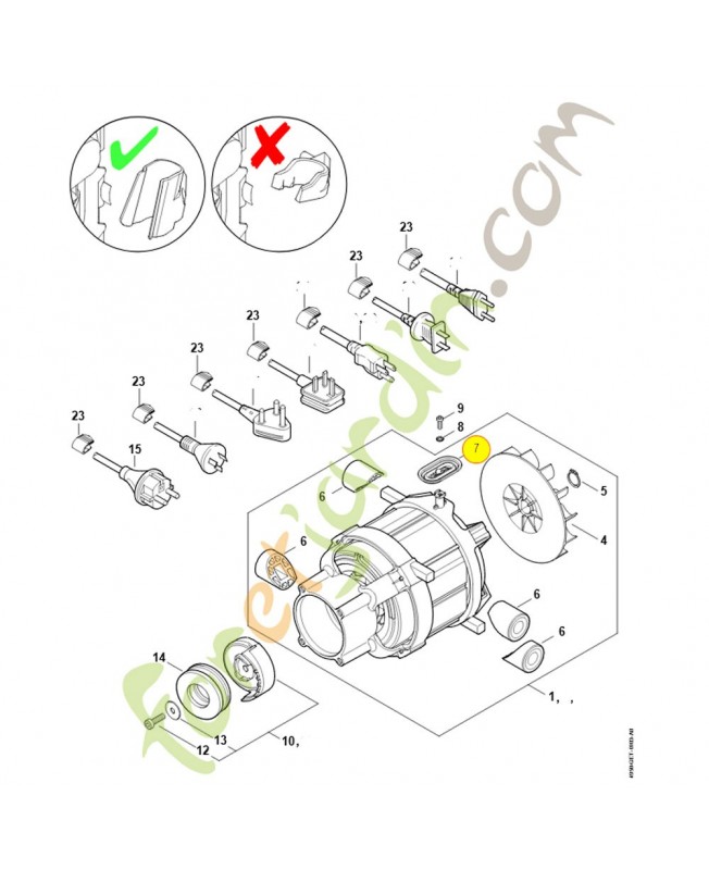 Douille 4950-505-0200. Pièce détachée Stihl / Vickingd