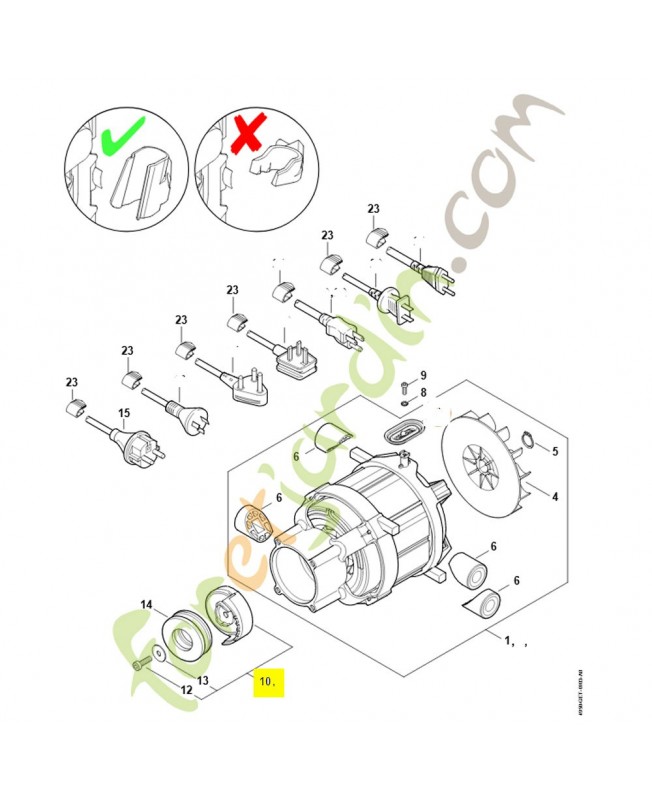 Disque en nutation 10.3° 4950-760-8702. Pièce détachée Stihl / Vicking