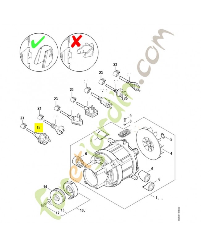 Câble électrique 4950-440-2000. Pièce détachée Stihl / Vicking Câble électrique 4950-440-2000. Pièce détachée Stihl / Vicking
