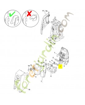 Baguette d'étanchéité 4950-799-0202. Pièce détachée Stihl / Vicking