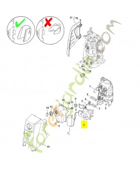 Recouvrement re 130 4950-706-0702. Pièce détachée Stihl / Vicking