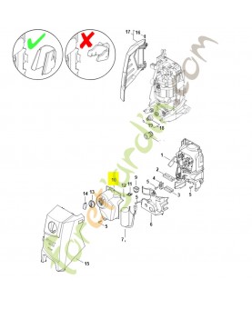 Boîtier électrique 4950-432-1000. Pièce détachée Stihl / Vicking