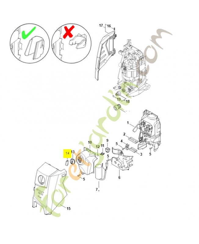 Capuchon 4950-706-4102. Pièce détachée Stihl / Vicking