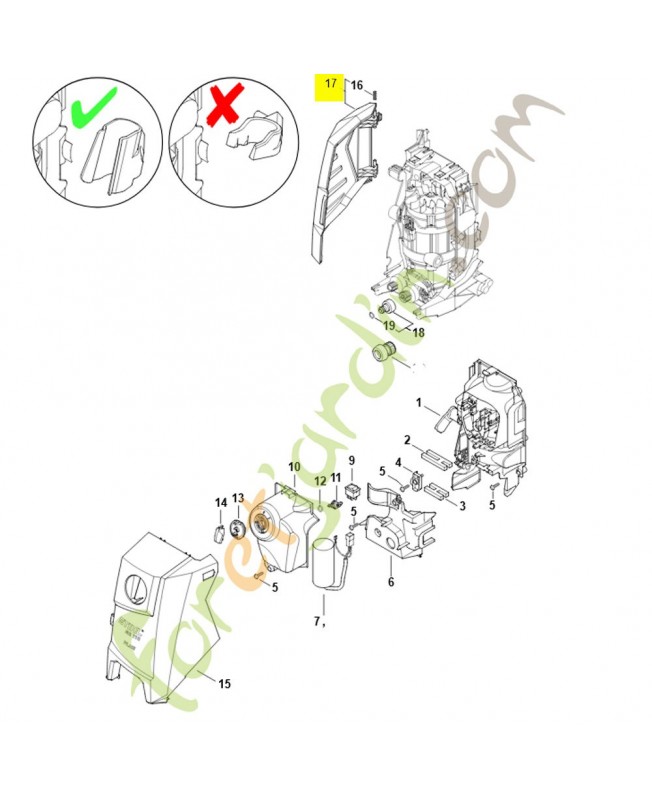 Couvercle 4950-700-8900. Pièce détachée Stihl / Vicking Couvercle 4950-700-8900. Pièce détachée Stihl / Vicking