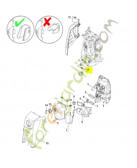 Raccord pour tuyau flexible 4950-700-7300. Pièce détachée Stihl / Vicking