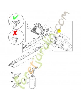 Poignée 4930-500-6609. Pièce détachée Stihl / Vicking