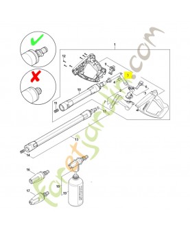 Tube coudé 4930-500-2200. Pièce détachée Stihl / Vicking