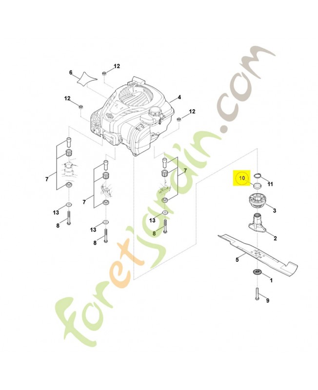 Anneau d’écartement 6358-702-1700. Pièce détachée Stihl / Vicking