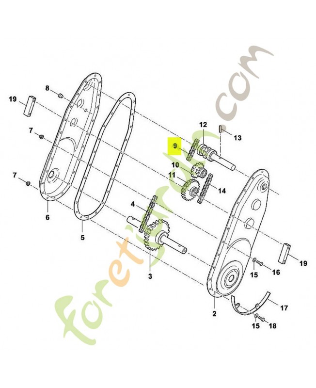 Chaine transmission vh 600