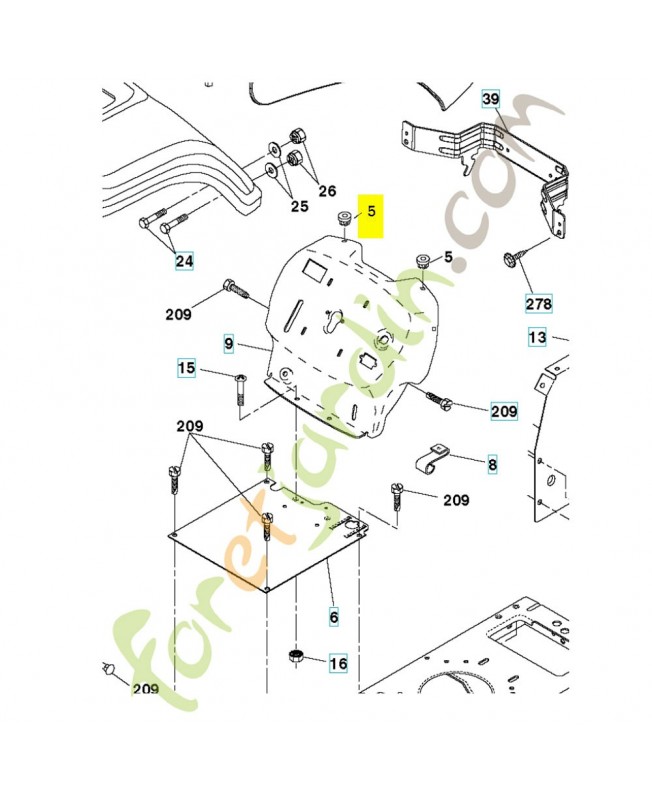 Amortisseur 532155272. Pièce de rechange Husqvarna