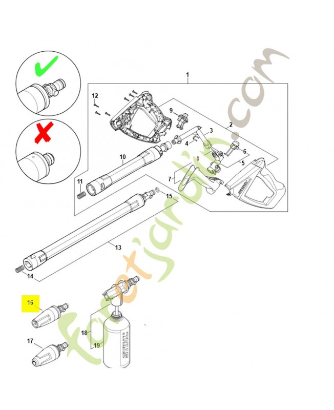 Buse à jet plat 4930-530-0025. Pièce détachée Stihl / Vicking Buse à jet plat 4930-530-0025. Pièce détachée Stihl / Vicking