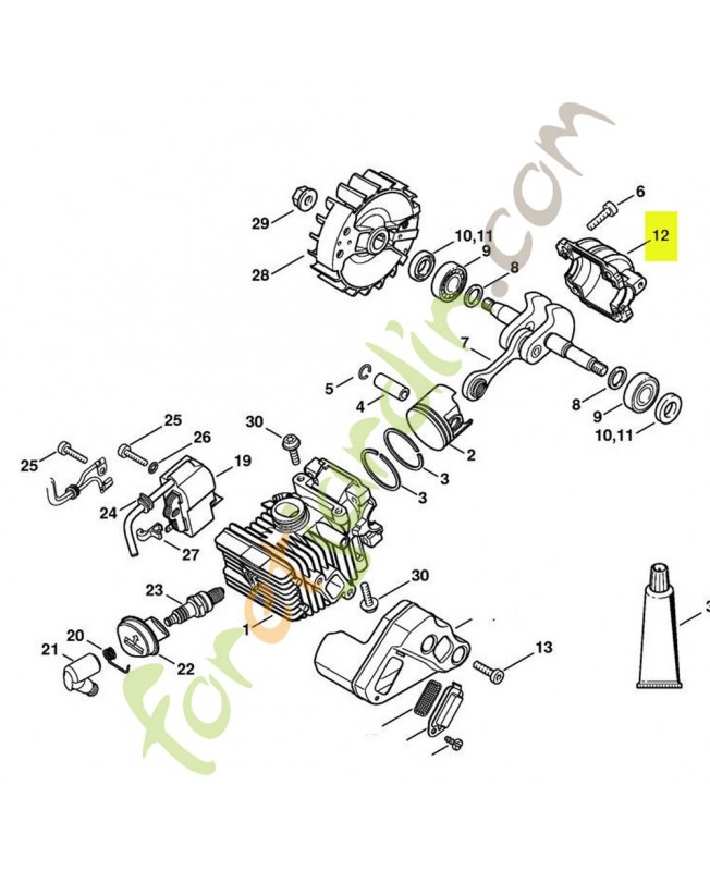 Carter inferieur 1137-021-2500 stihl