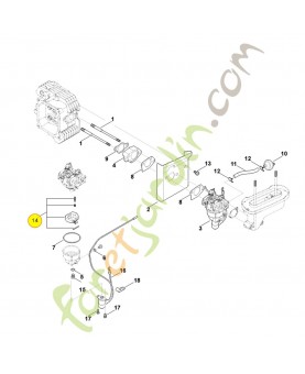 Kit de réparation pour carburateur 0004-882-5701. Pièce détachée Stihl / Vicking