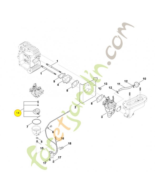 Kit de réparation pour carburateur 0004-882-5701. Pièce détachée Stihl / Vicking