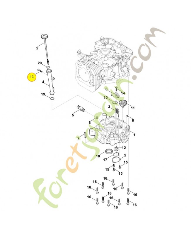 Vis 0004-951-9713. Pièce détachée Stihl / Vicking