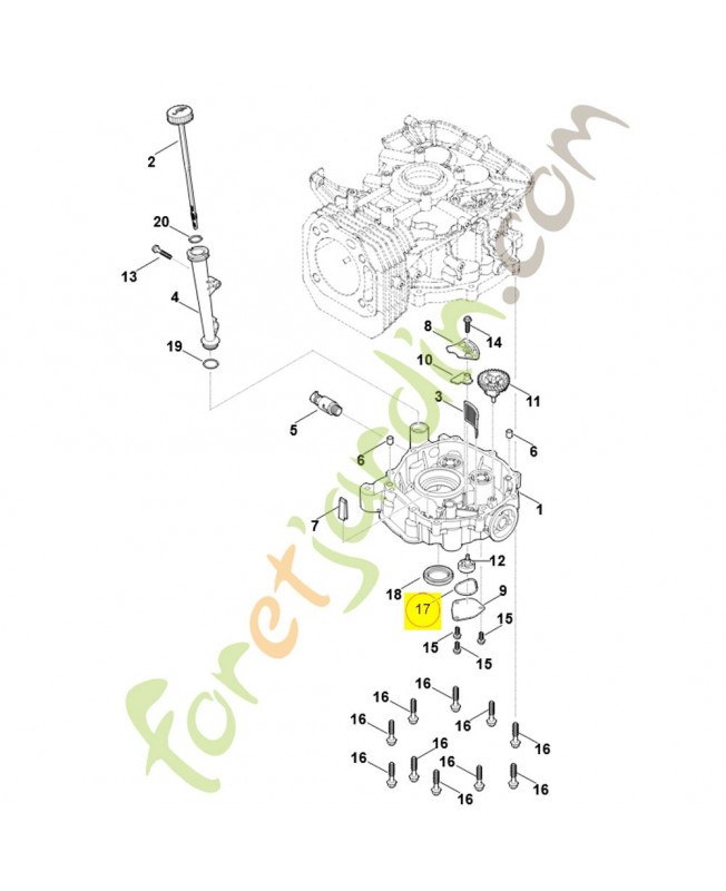 Anneau de joint 0004-992-5503. Pièce détachée Stihl / Vicking