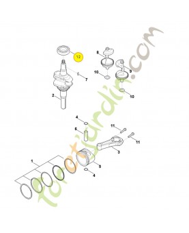Roulement rainuré à billes 0004-984-0500. Pièce détachée Stihl / Vicking