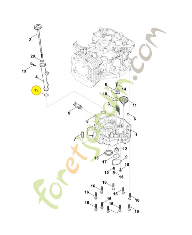 Anneau de joint 0004-992-5505. Pièce détachée Stihl / Vicking