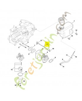 Levier de commande de régulateur 0004-104-0506. Pièce détachée Stihl / Vicking