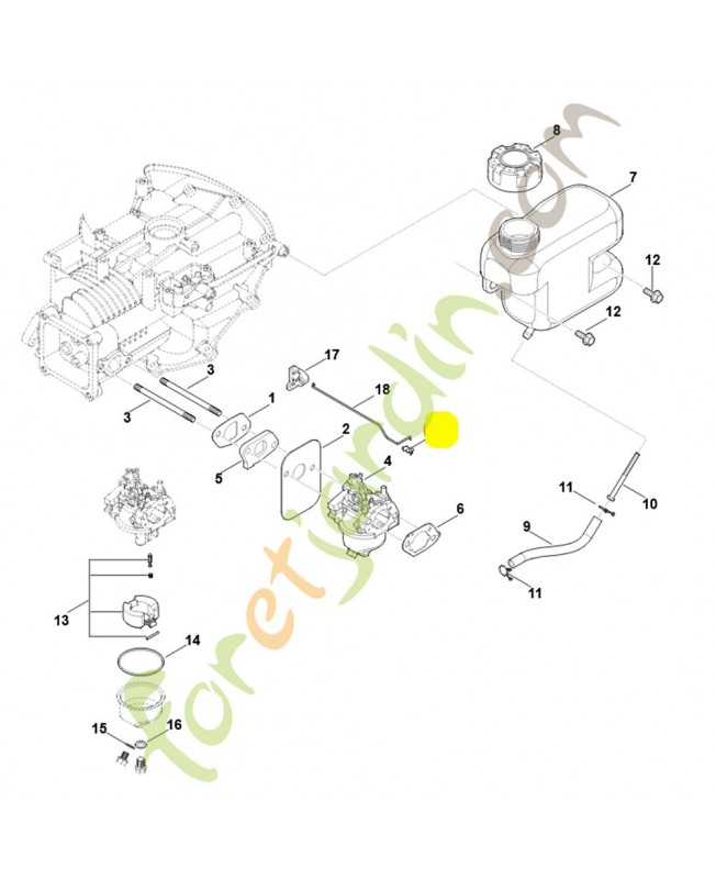 Support 0004-182-2101. Pièce détachée Stihl / Vicking